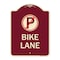 Signmission No Parking Symbol Bike Lane Heavy-Gauge Aluminum Architectural Sign, 24" x 18", BU-1824-23817 A-DES-BU-1824-23817 - alternate 1